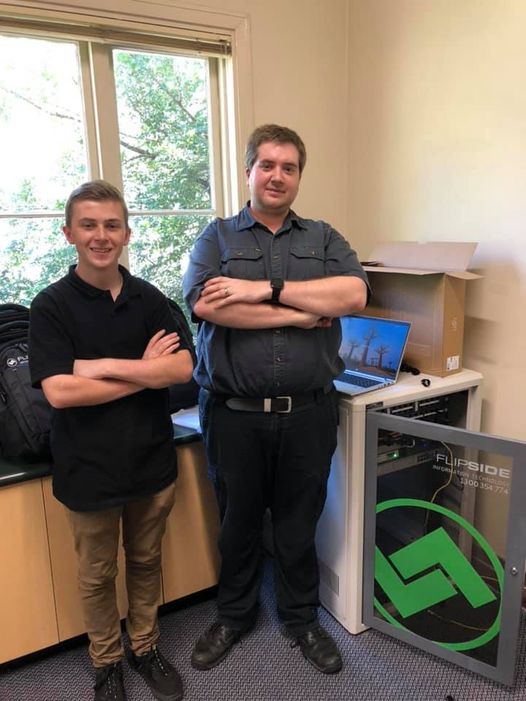 Year 12 Terrigal High School Information and Digital Technology (IDT) student Cam who is now employed by his host employer, FlipSideIT.